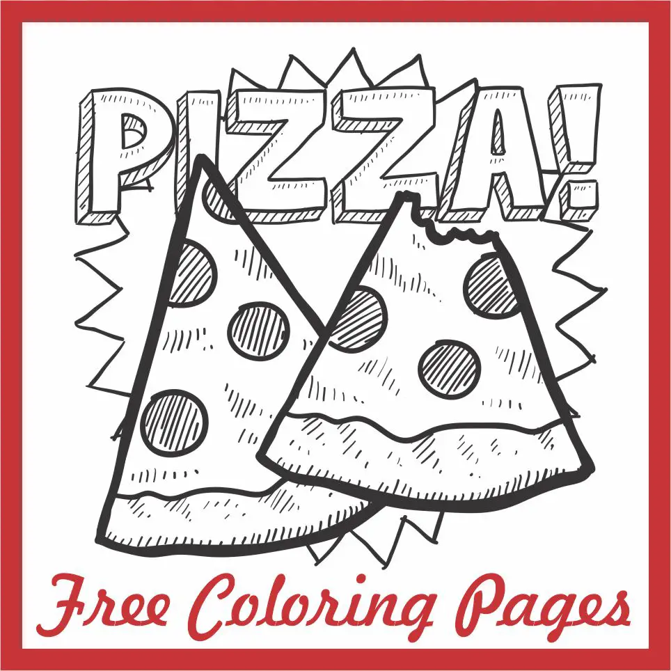 pepperoni pizza coloring page