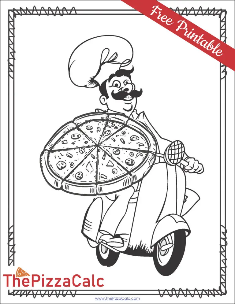 Pizza Coloring Pages - FREE Printables - The Pizza Calc