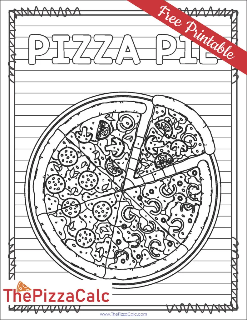 Pizza Coloring Pages - FREE Printables - The Pizza Calc